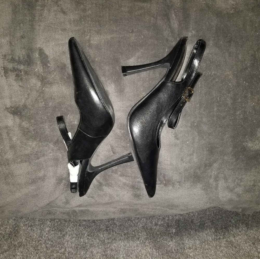 Dream Pairs Black Stiletto Slingback Heels